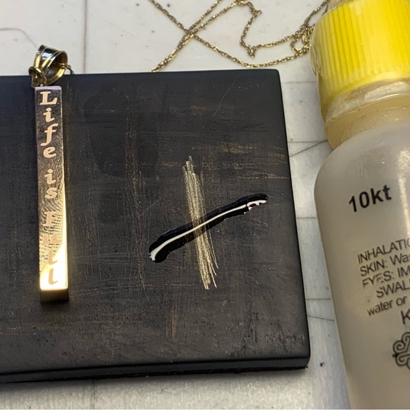 10k solid Michael Anthony Family/Faith/Friends/ Full of Life Pendant Necklace! - Picture 15 of 16